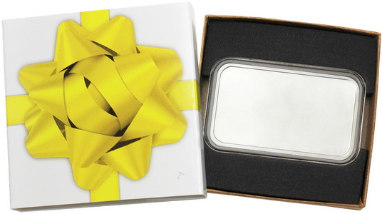 SilverTowne Natural Kraft Paper Gift Box with Yellow Bow Box Sleeve & Capsule - Product Packaging [Add $7.00]